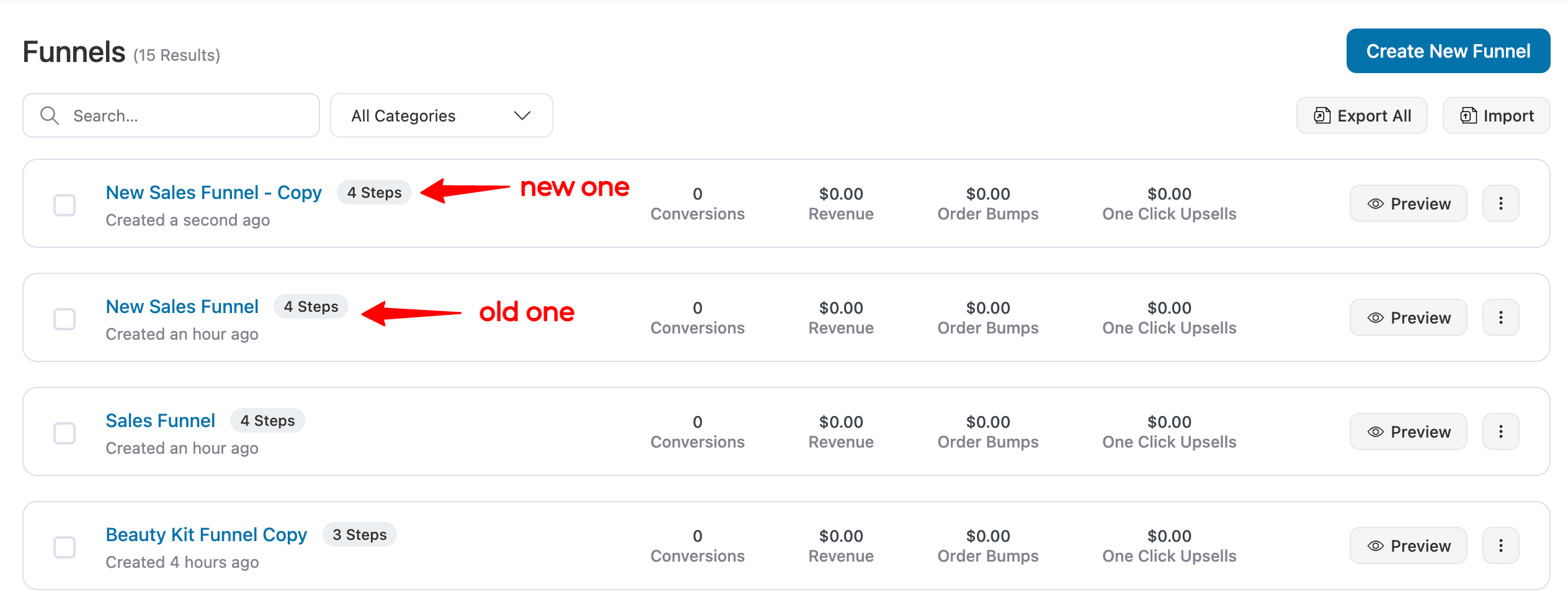 duplicated sales funnel
