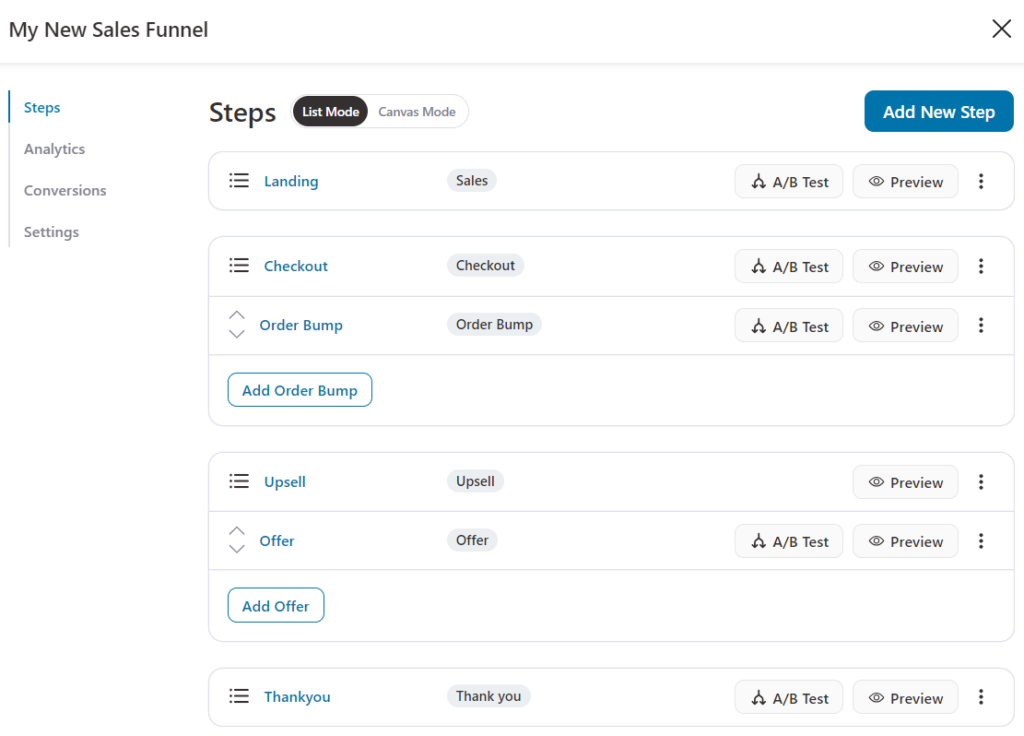 Final preview of your funnel