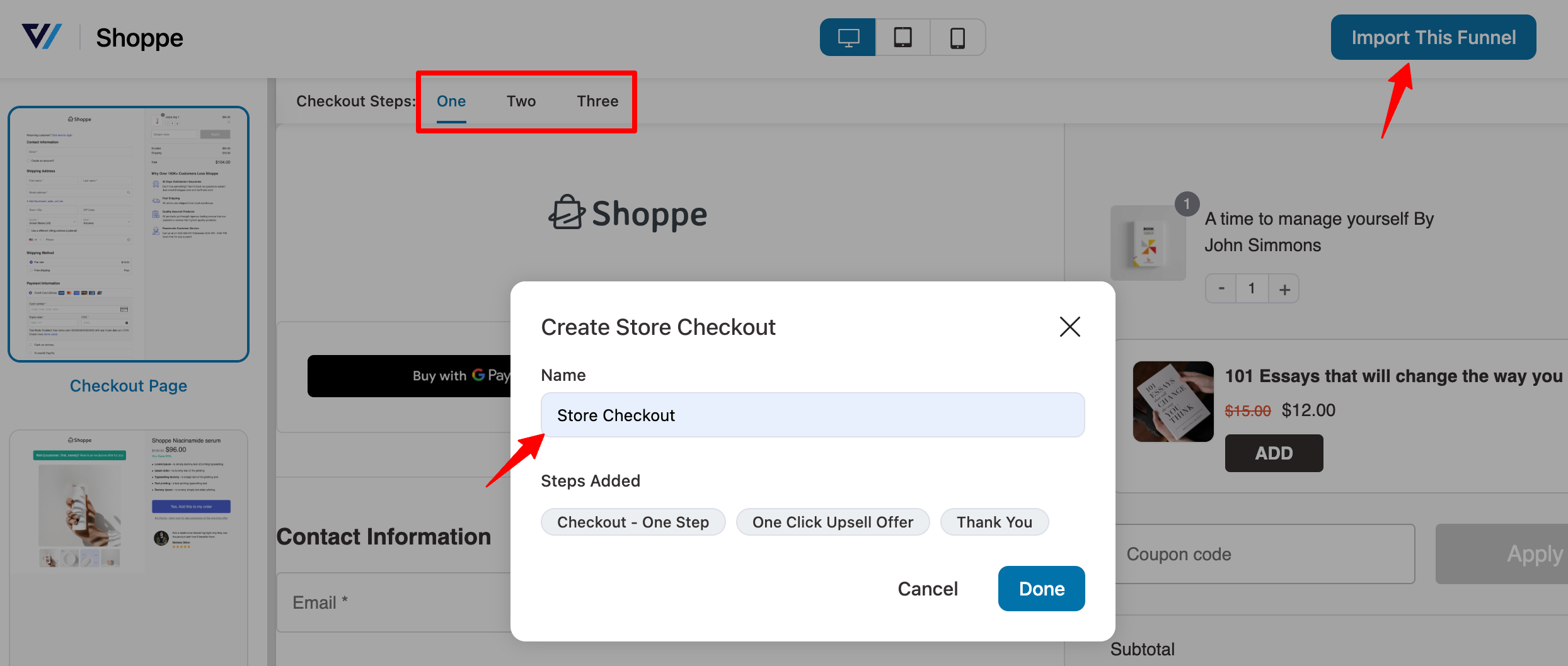 import store checkouts