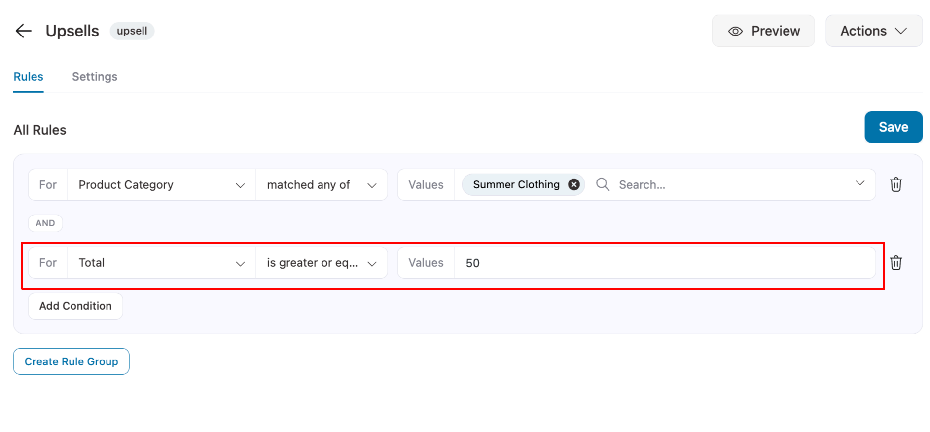 add multiple and rule