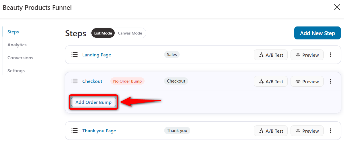 Add order bump under the checkout page using woocommerce checkout manager