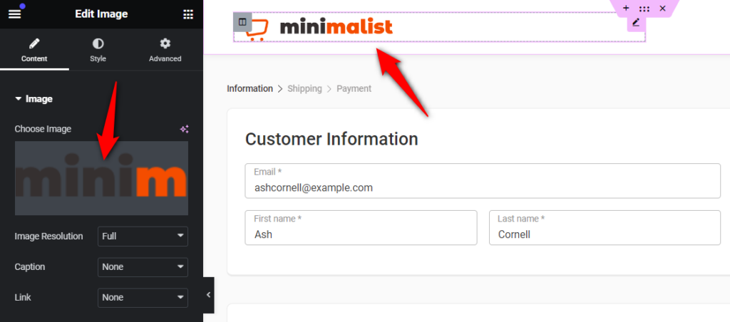 Add your custom business logo to the woocommerce checkout page