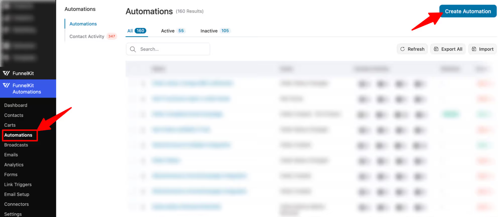 create new automation to send email with product recommendations