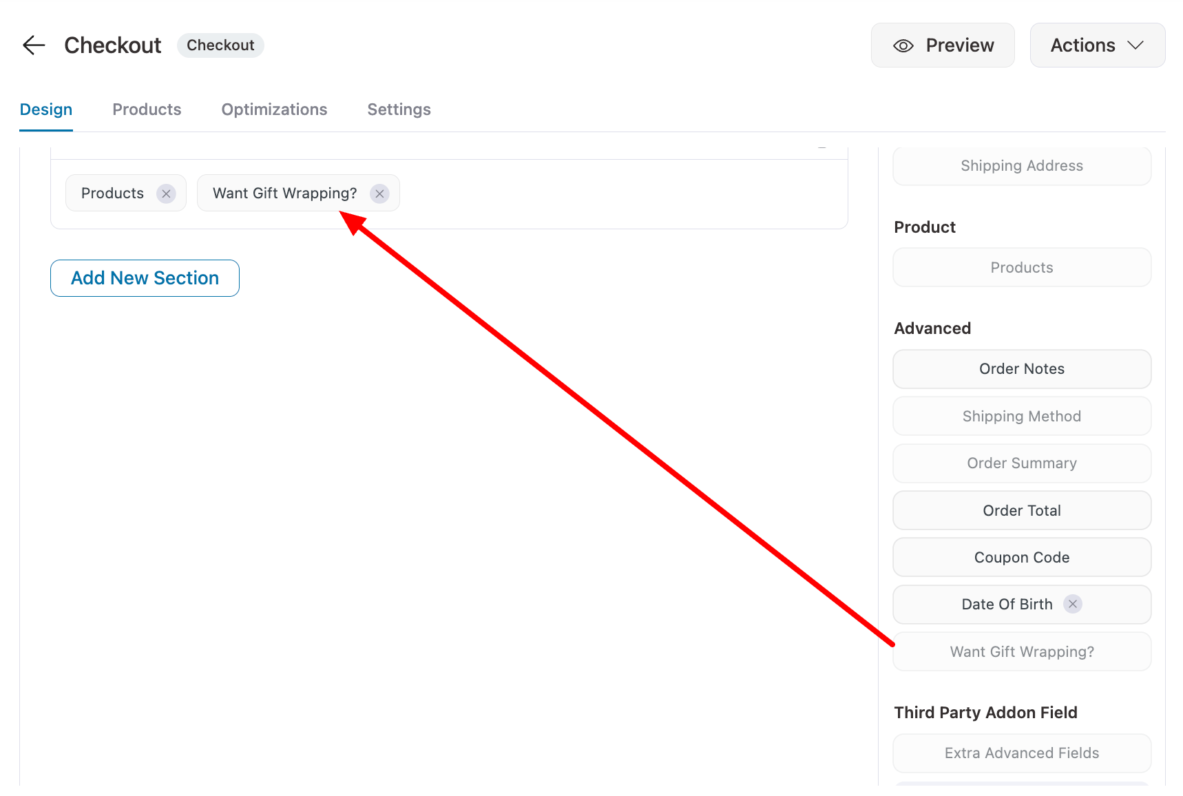 drag and drop custom field 