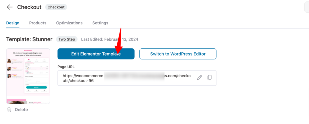 edit WordPress order form with Elementor