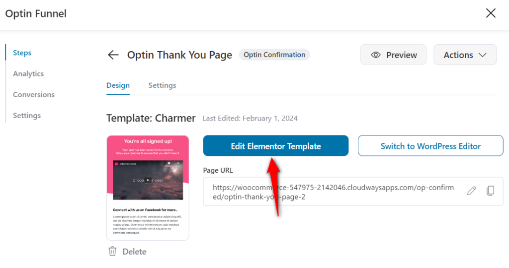 Edit the optin confirmation charmer template