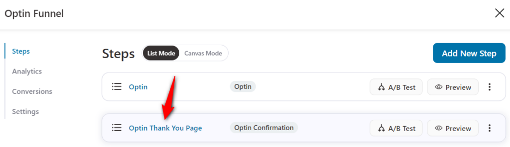 Edit your optin confirmation page
