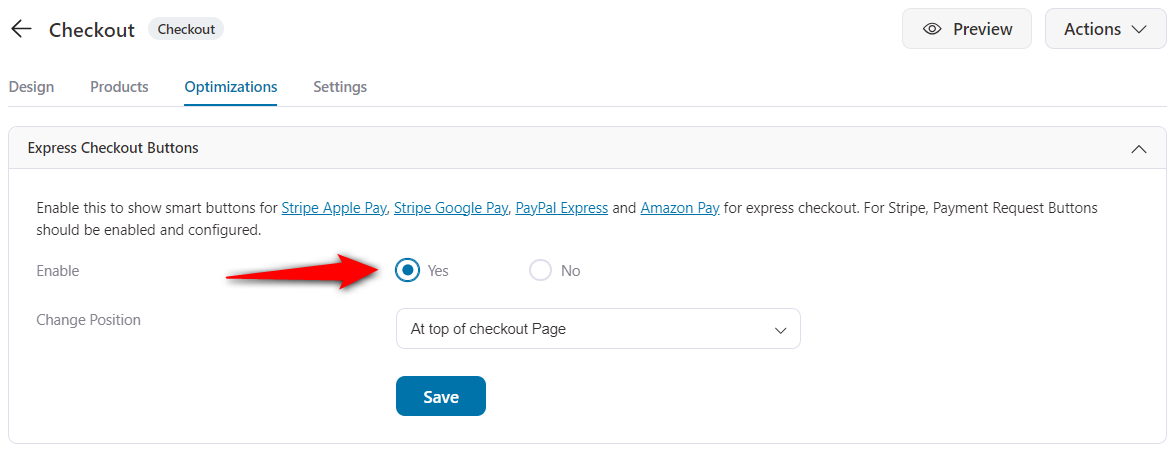 Enable smart buttons for express checkout on your woocommerce shopify checkout page