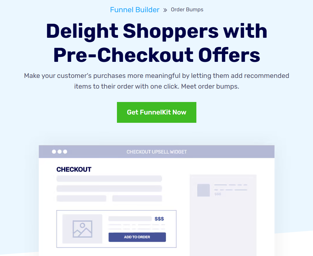 funnelkit order bumps - the best woocommerce upsell plugin