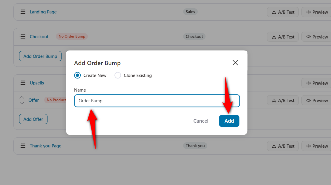 Name your woocommerce order bump offer