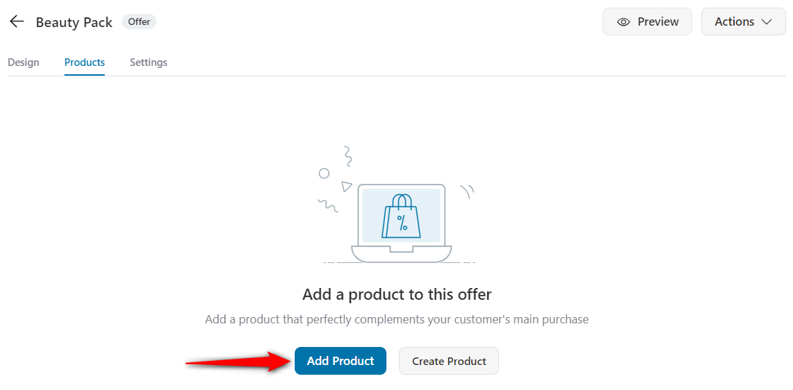 Hit the add product button