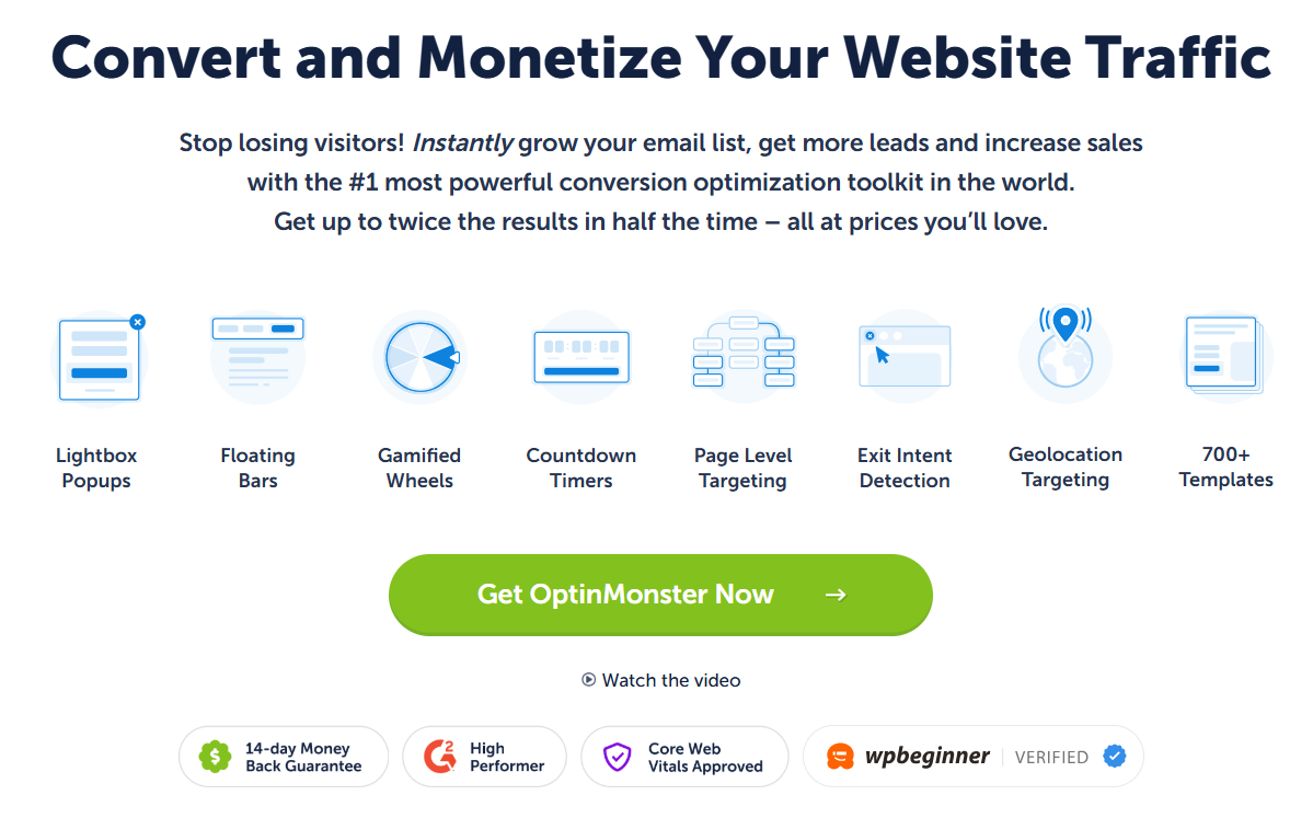 optinmonster the best woocommerce upsell popup plugin 