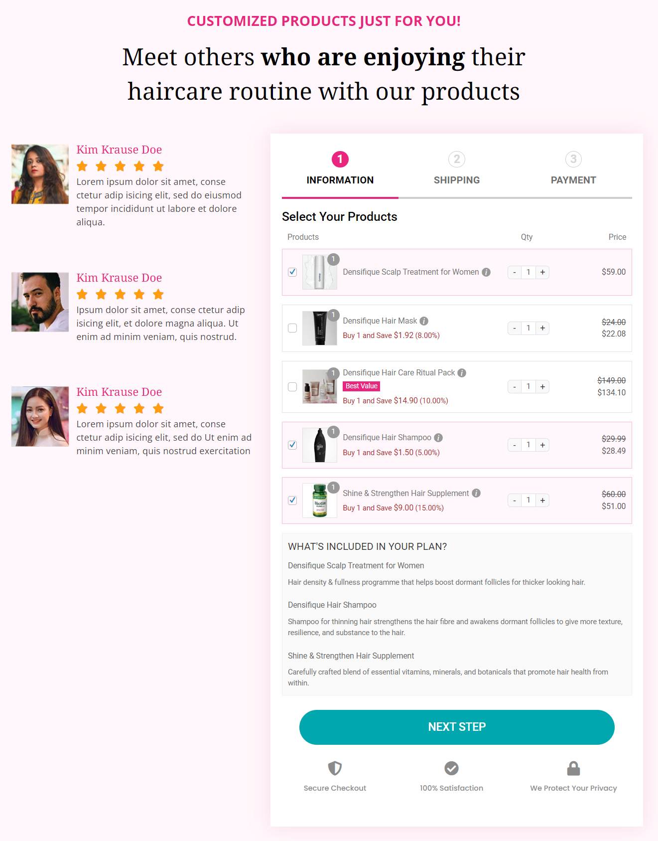 WooCommerce order form preview designed with FunnelKit 