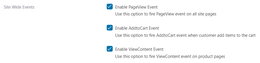 Enable site wide events