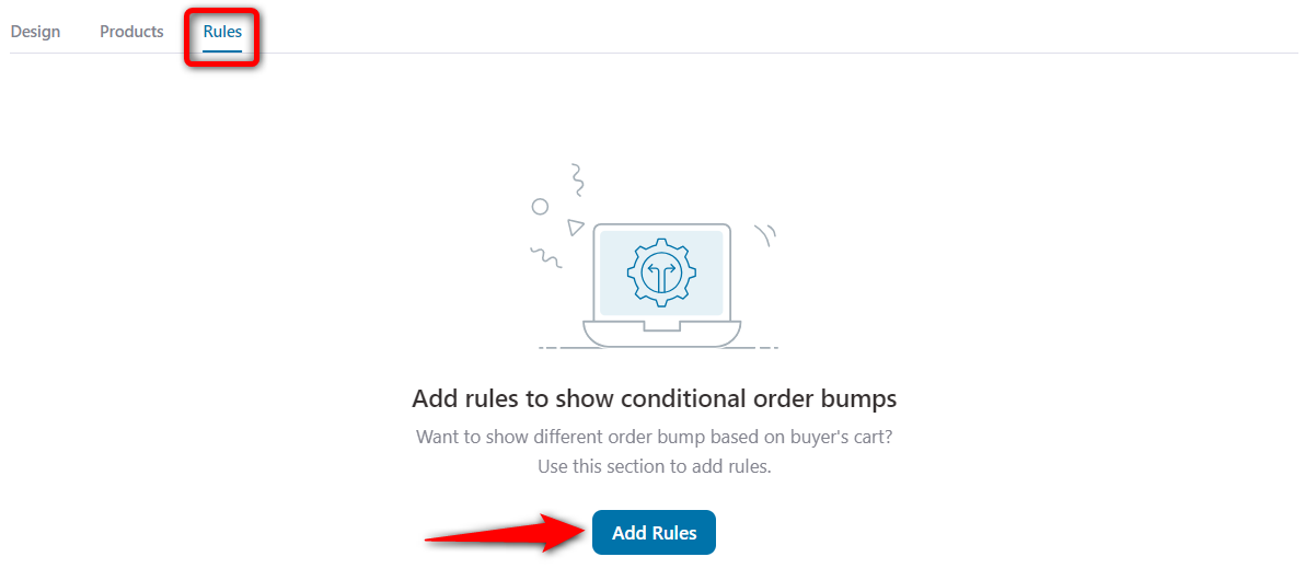 configuring the rules for order bumps