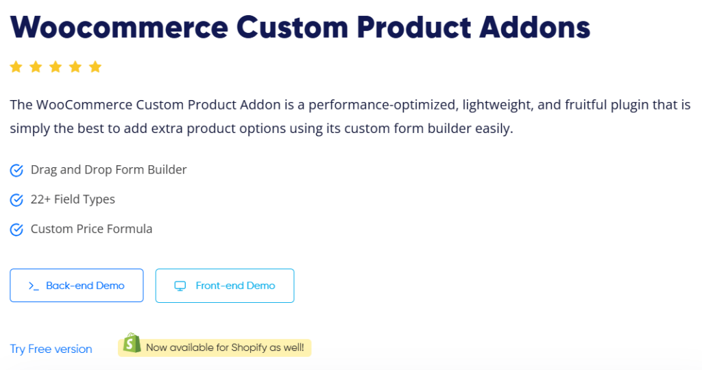 woocommerce custom product addons upsell plugin