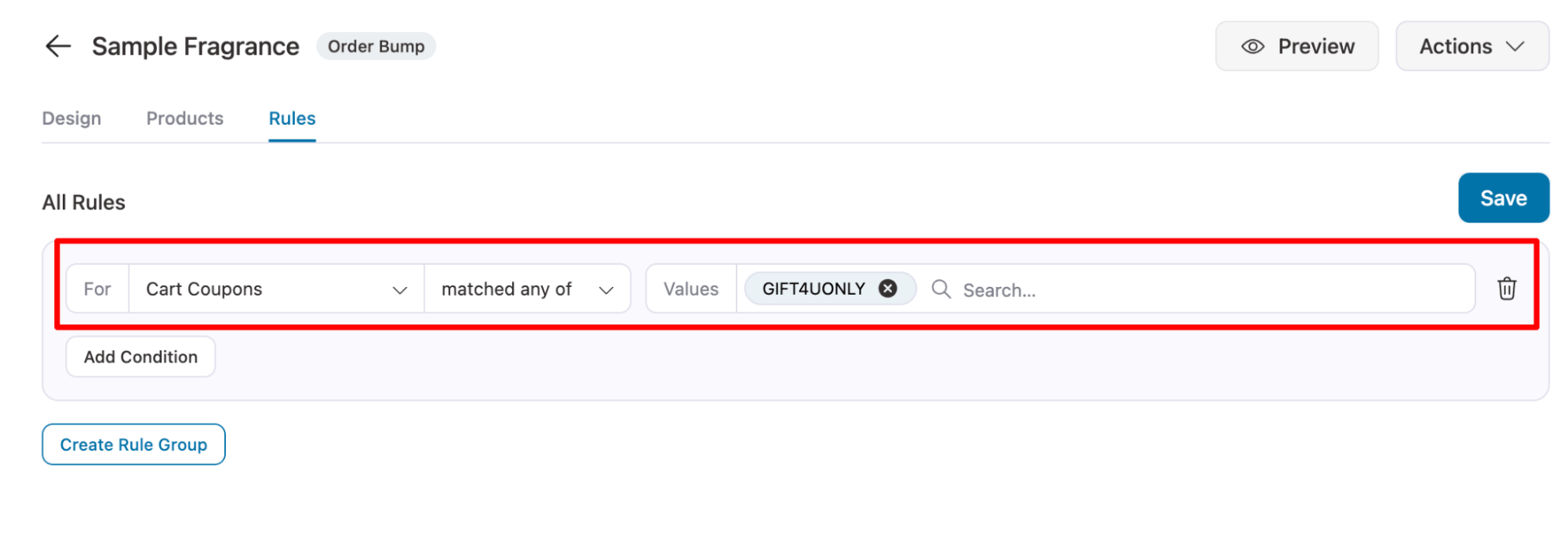 WooCommerce free gift coupon condition