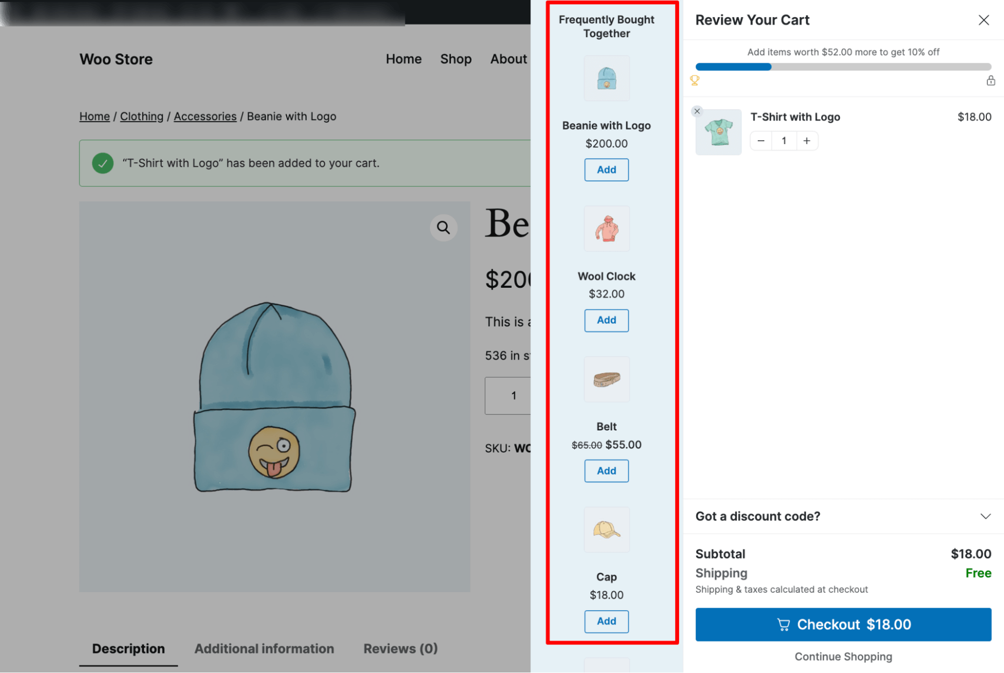preview WooCommerce featured product