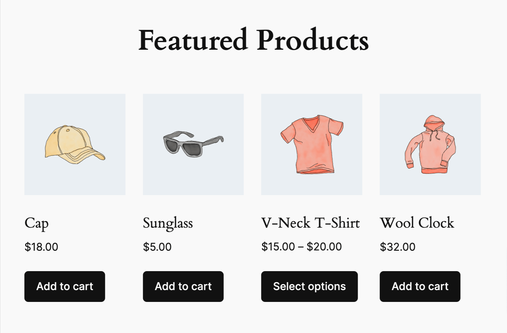 preview featured product in WooCommerce