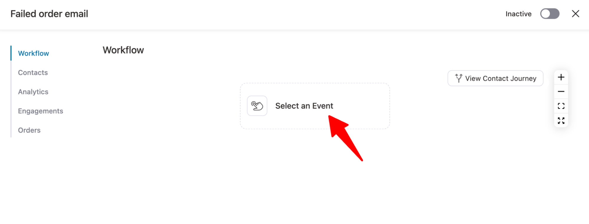 select an event