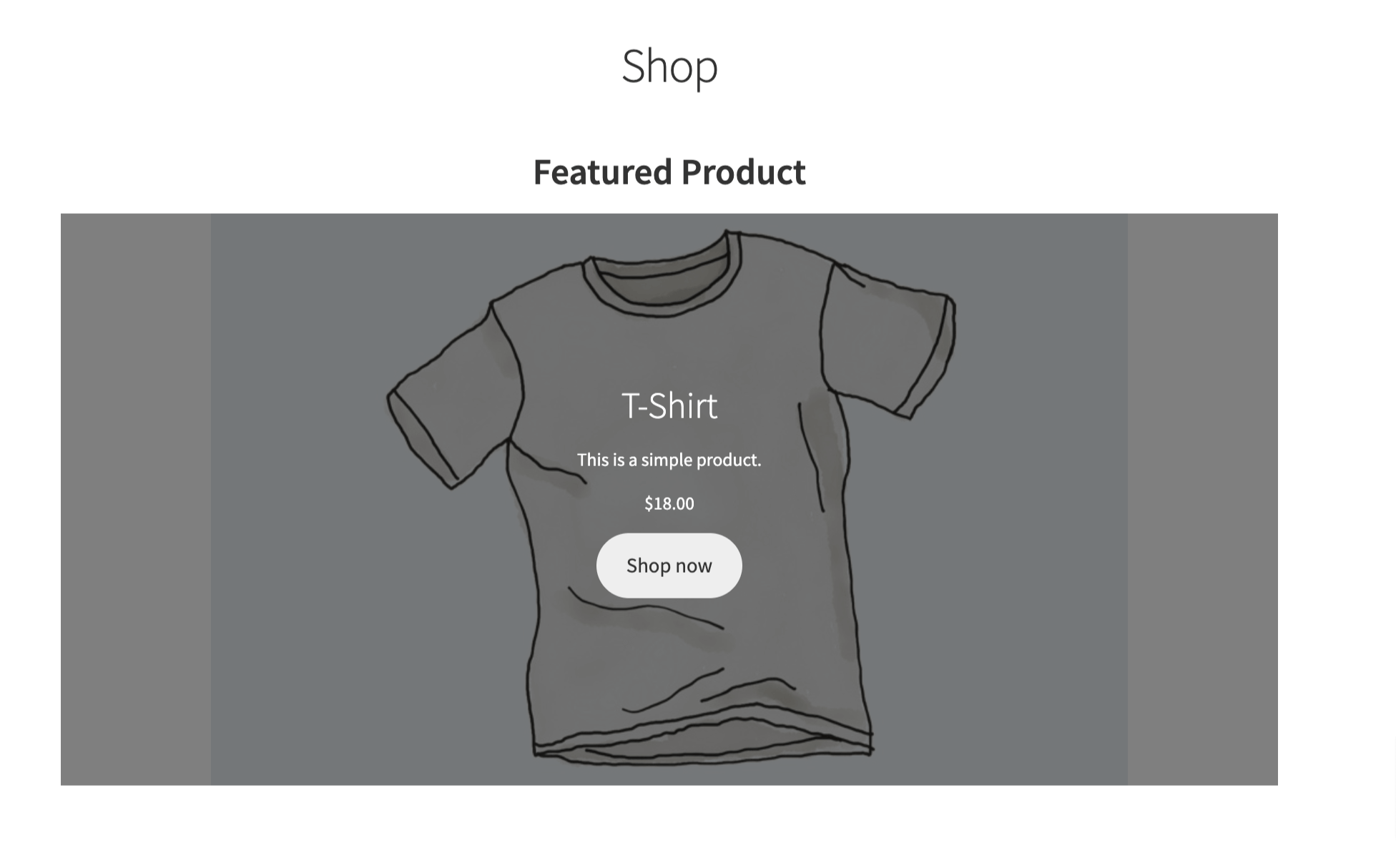 single WooCommerce featured product preview
