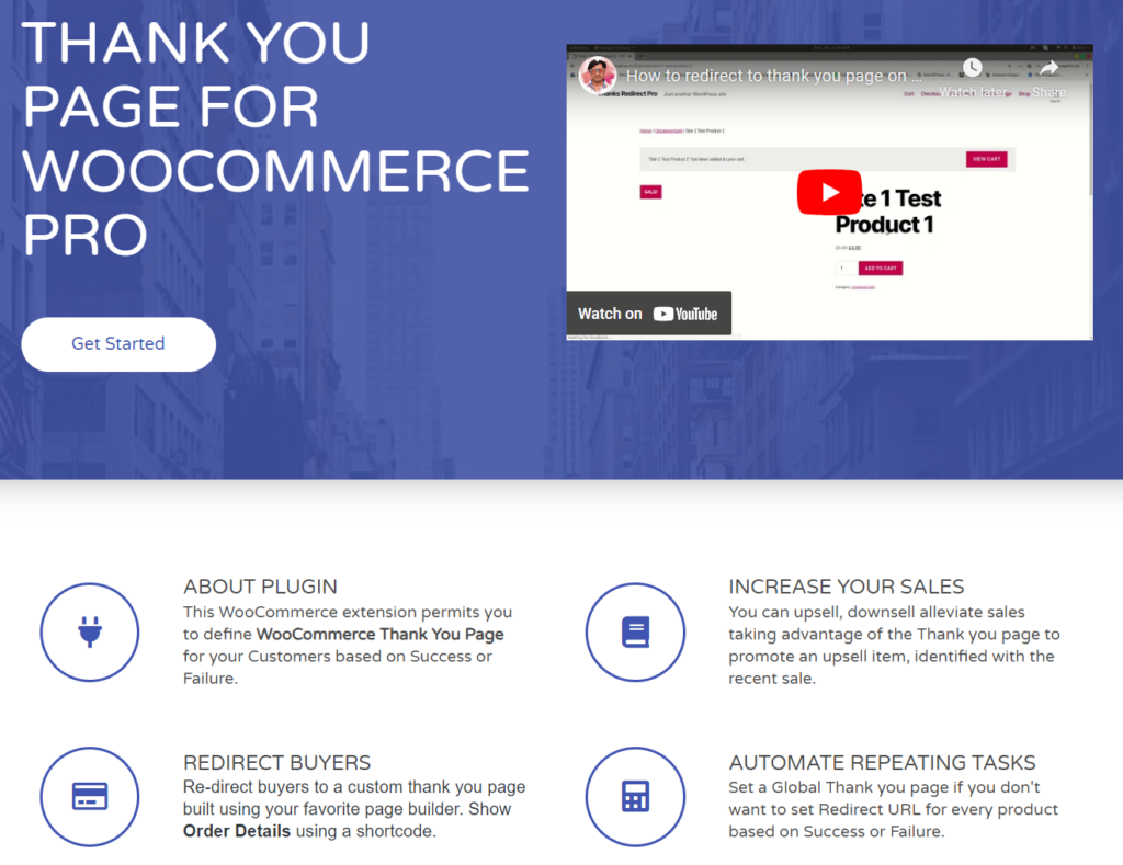 Thank You Page for WooCommerce plugin