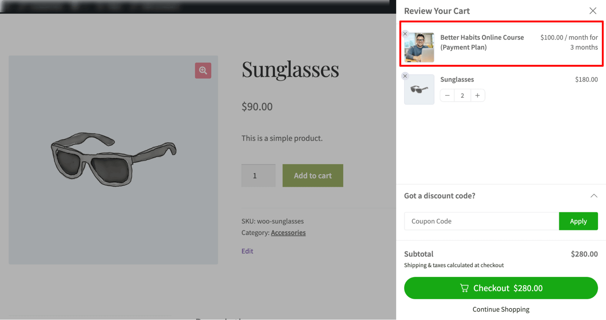 disable quantity in woocommerce cart preview in funnelkit cart