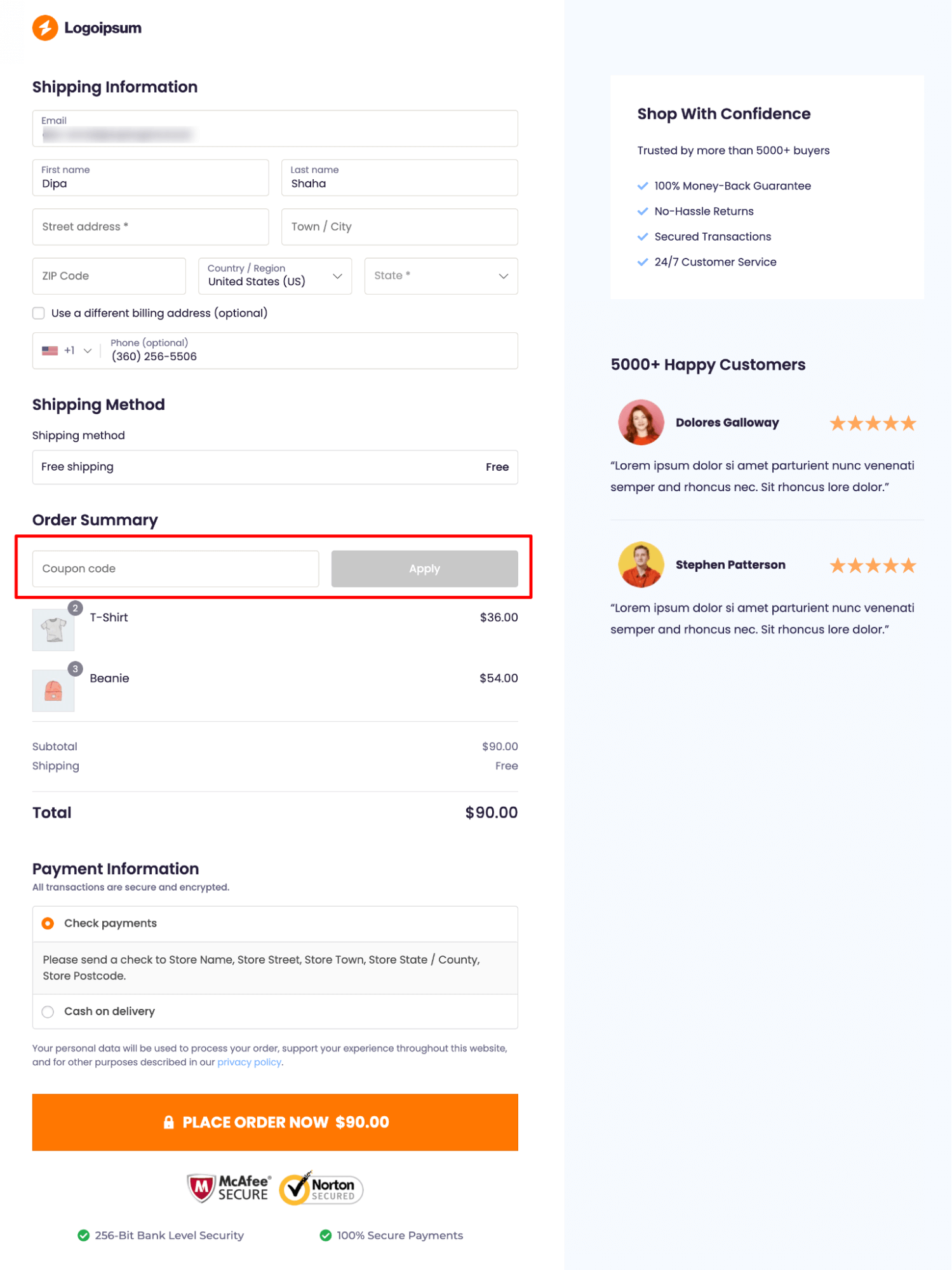 WooCommerce checkout coupon field 