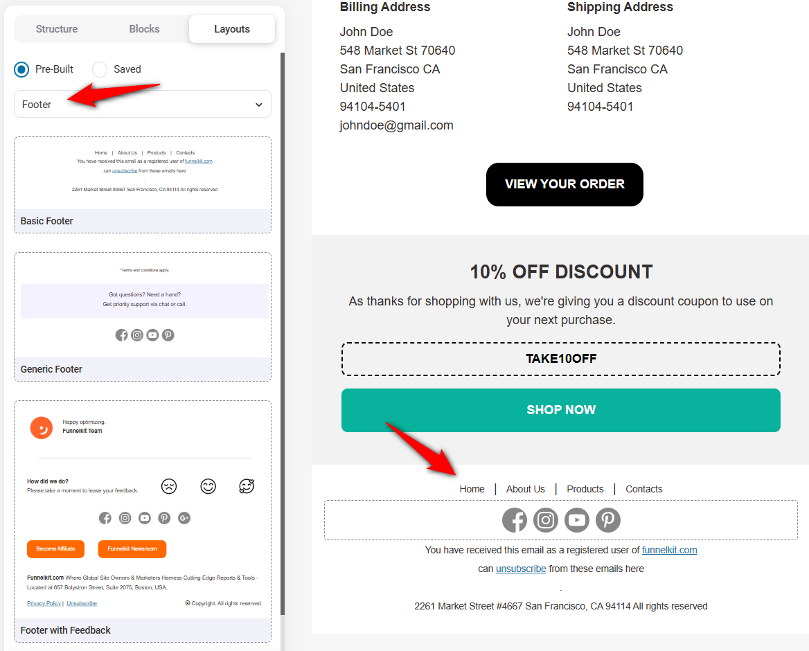 add footer to your woocommerce order confirmation email