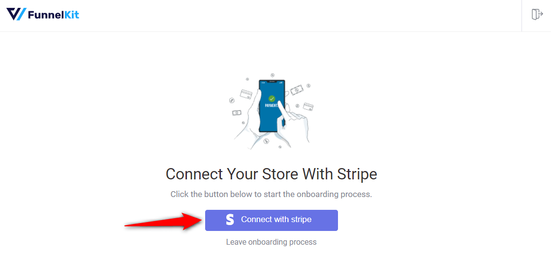 Click the “Connect with Stripe’ button