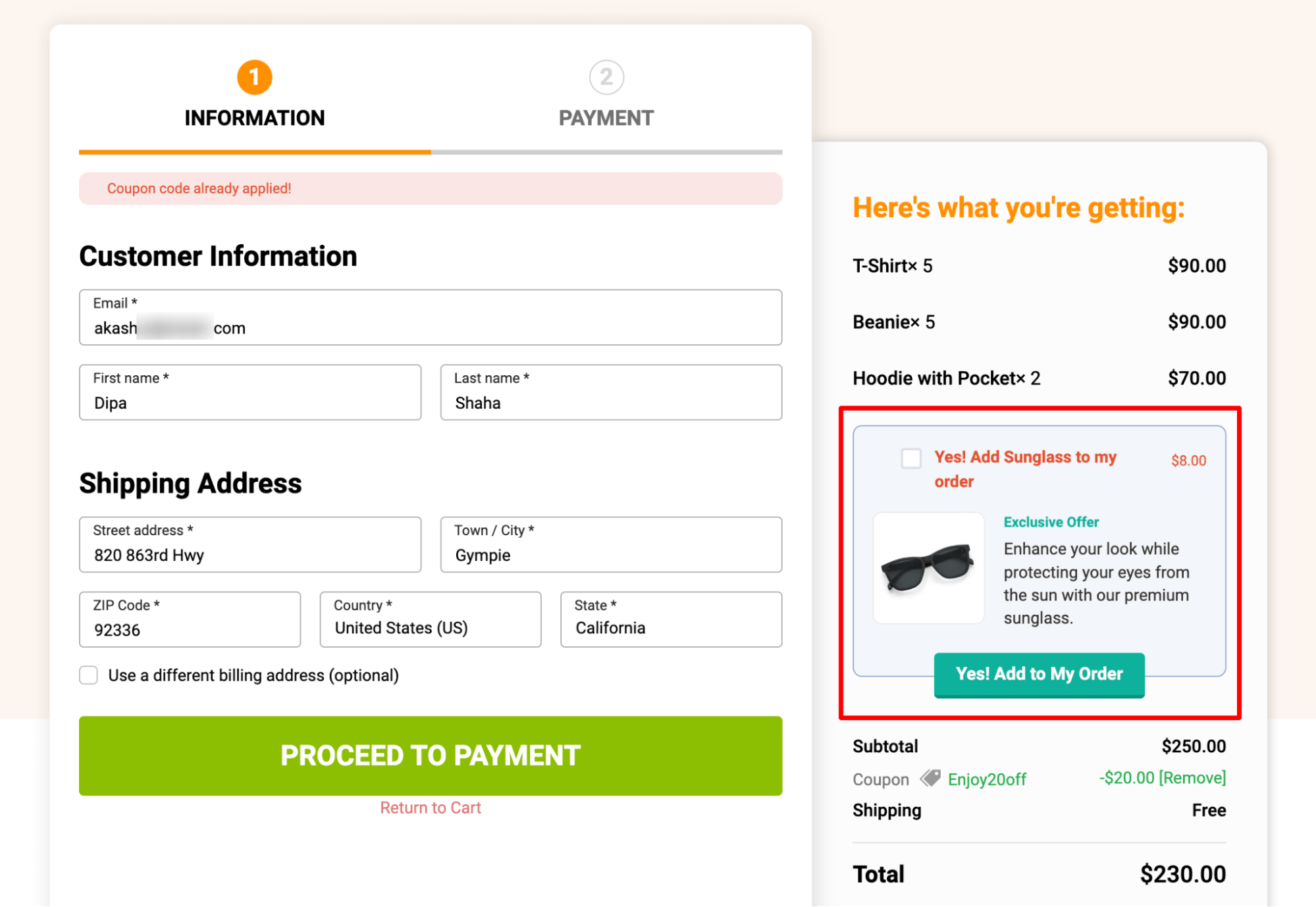 order bump with Bancontact WooCommerce payment