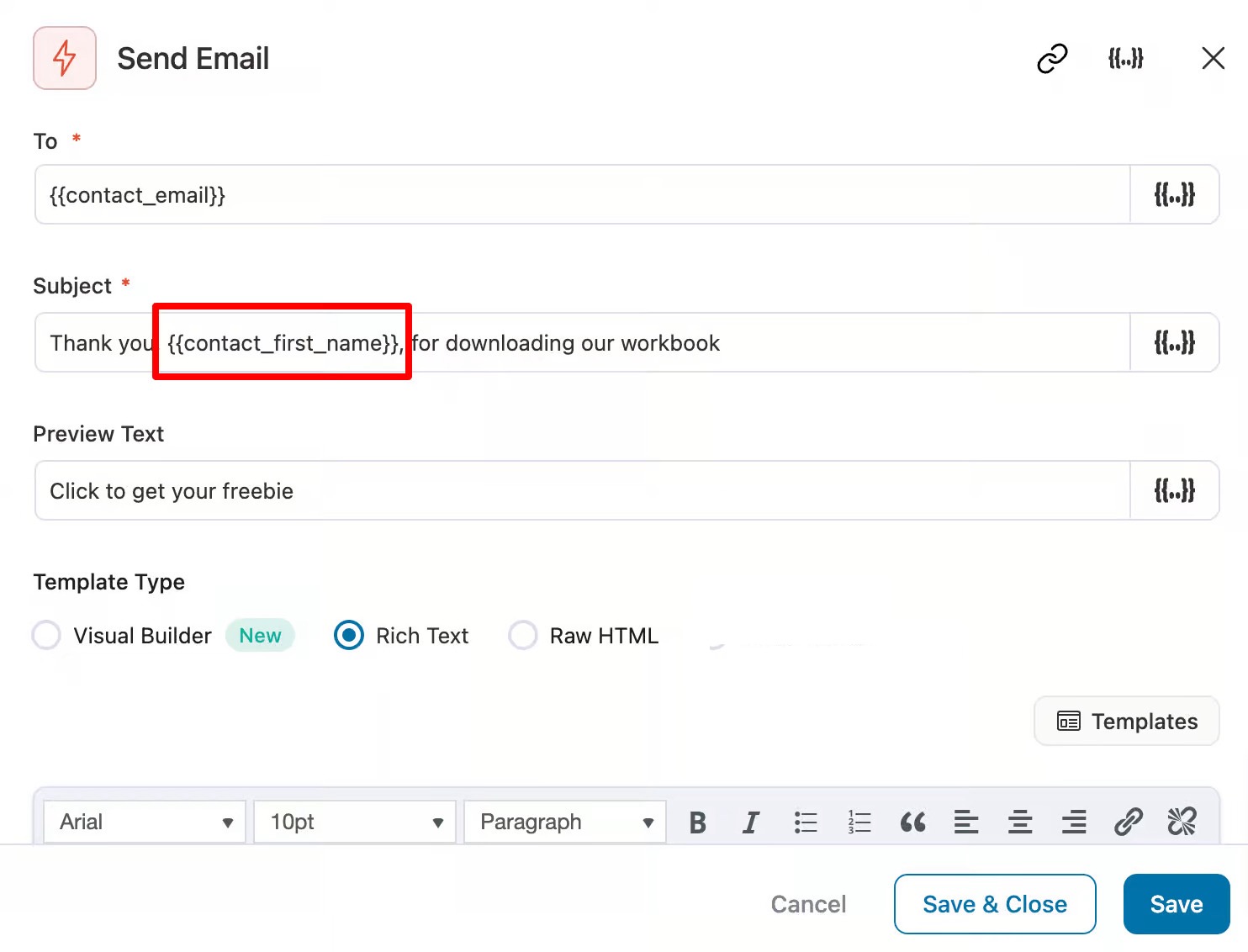 personalize subject line of email responders