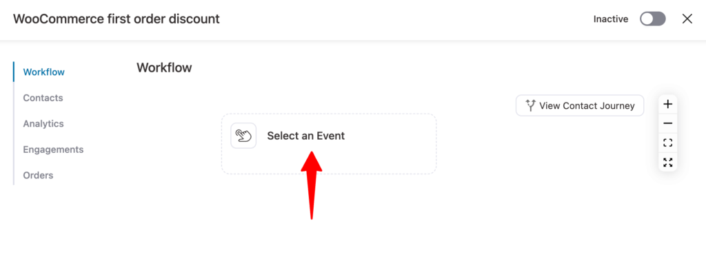 select an event