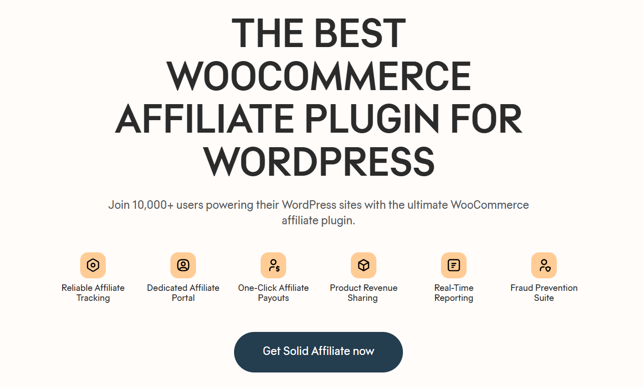 Solid Affiliate plugin for woocommerce