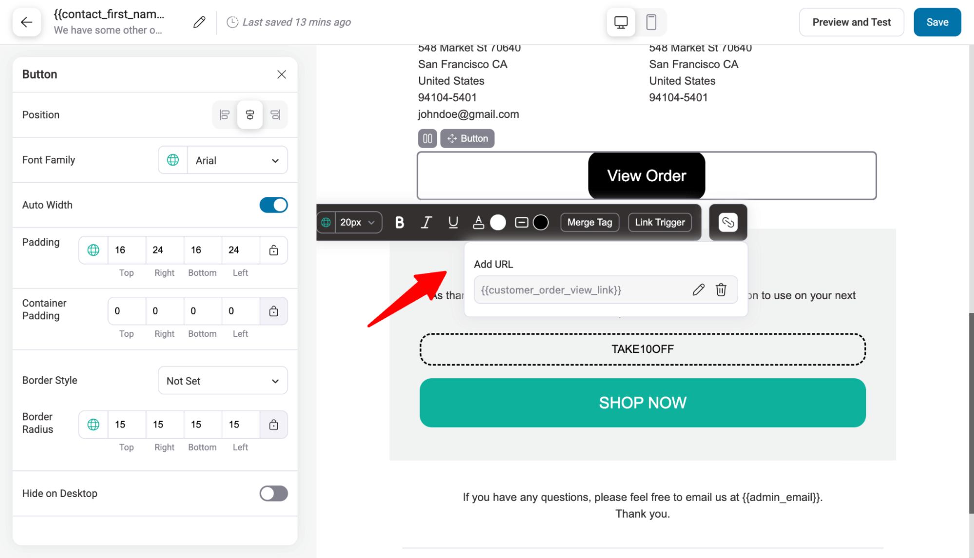 view order cta