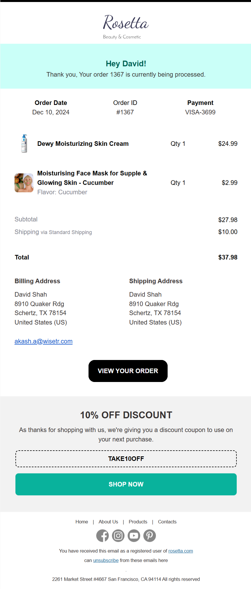 preview WooCommerce order confirmation email using FunnelKit Automations