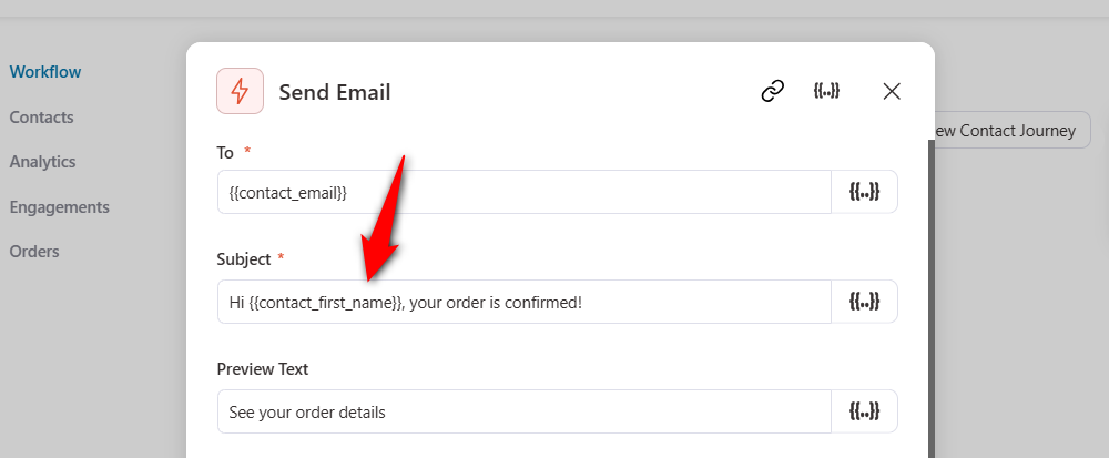 Enter the exciting subject line and preview text of your email to get more engagement
