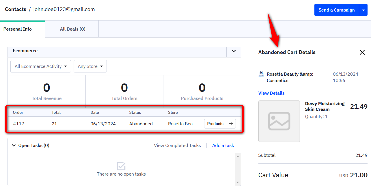 Export WooCommerce abandoned cart data to ActiveCampaign