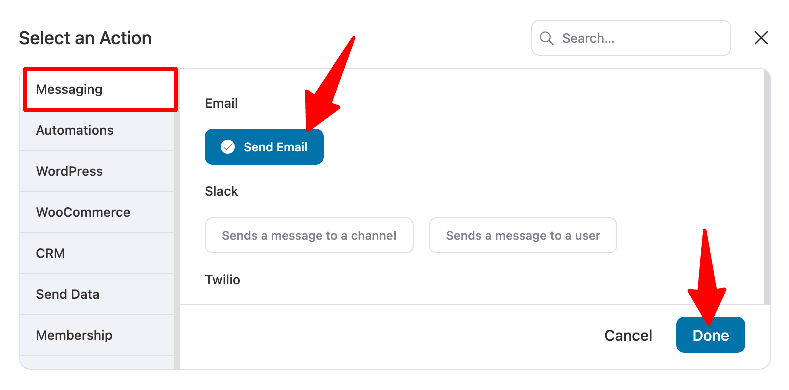 click send email to send custom transactional email in WooCommerce