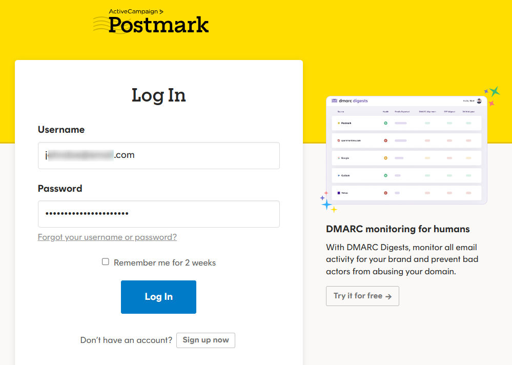 Postmark login