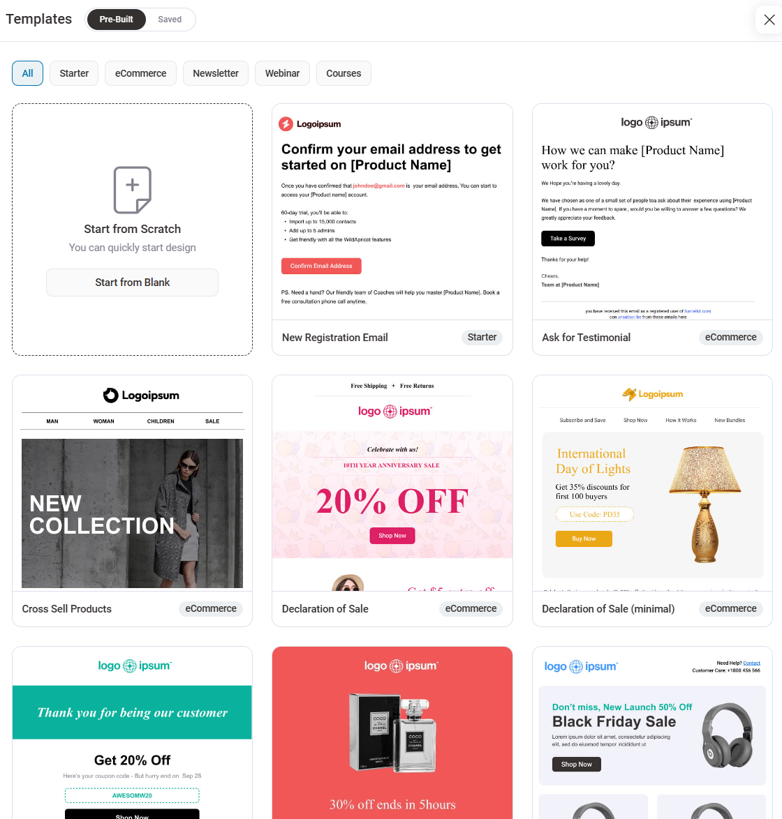 Pre-designed woocommerce subscription email templates