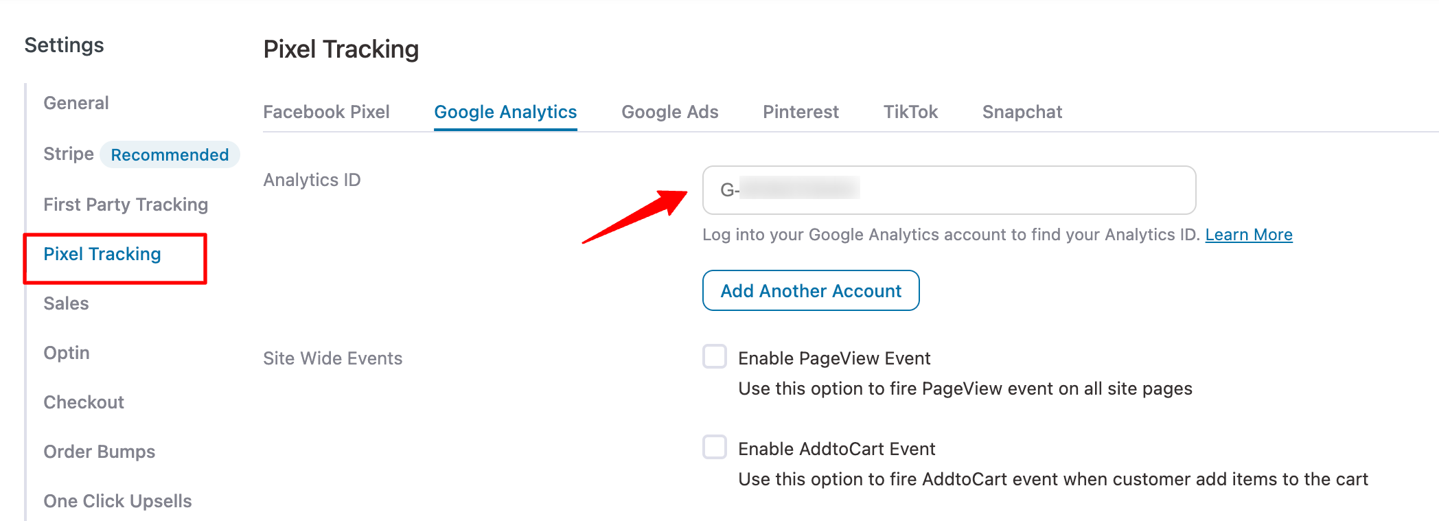 Google analytics ID