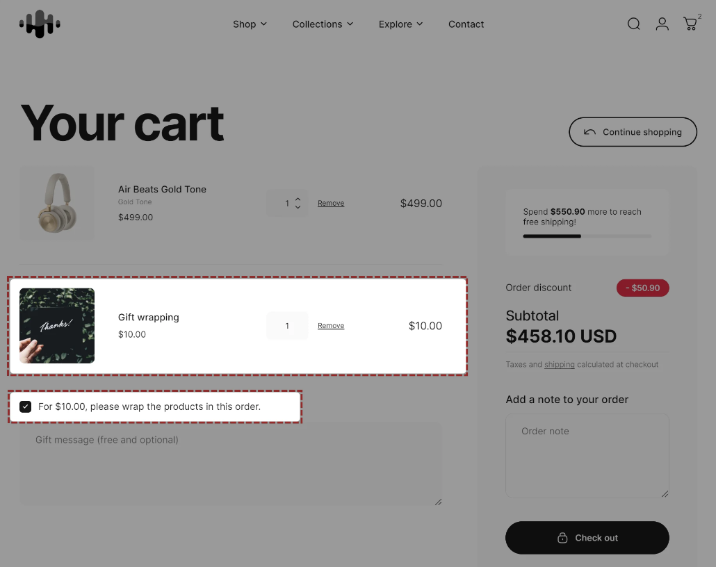 Adding Custom field on WooCommerce checkout page example - gift wrap