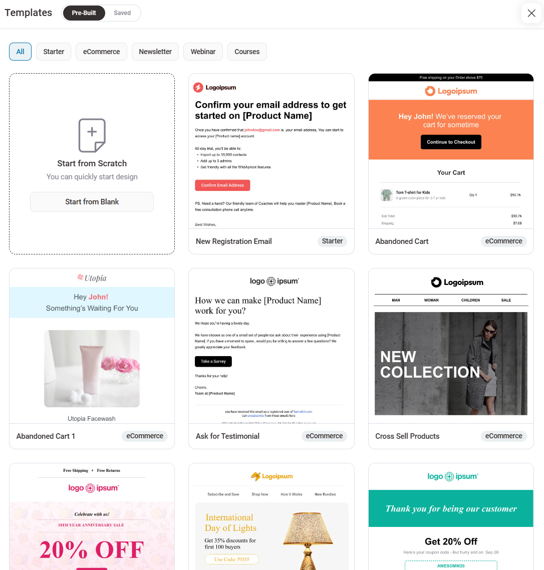 Pre-designed woocommerce order notification email templates