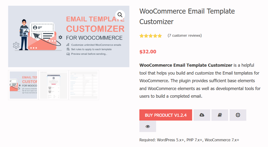 Woocommerce email template customizer plugin