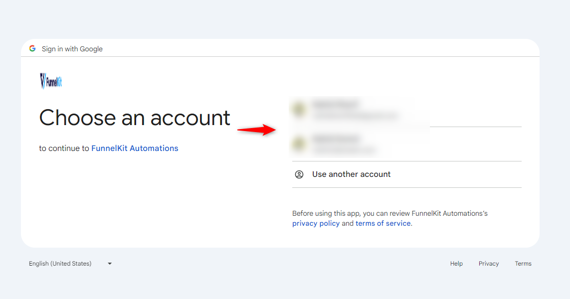 Connecting Google Account