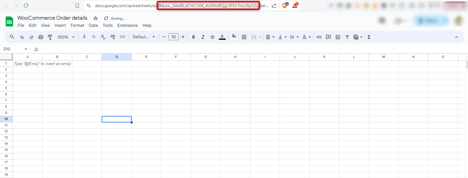 Adding Google Sheet ID