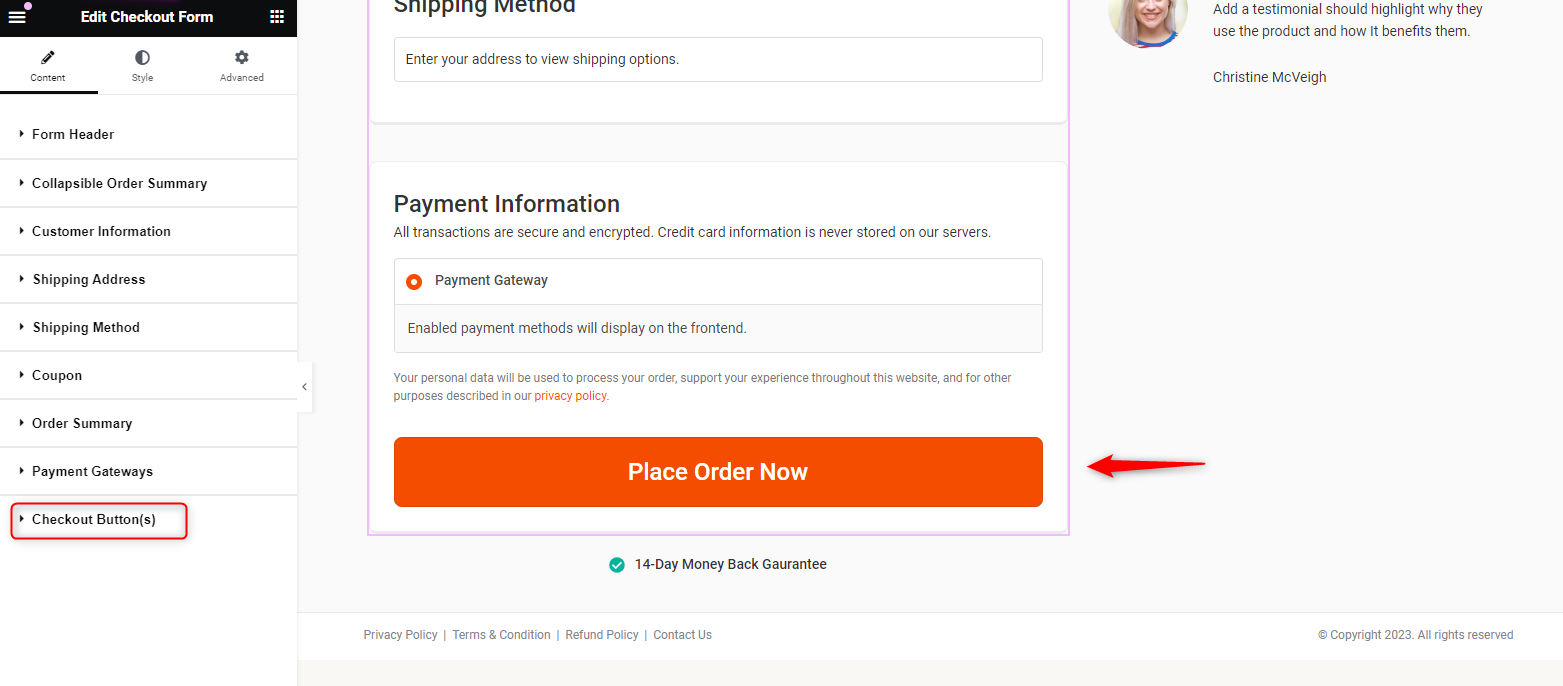 Customizing WooCommerce Place Order Button