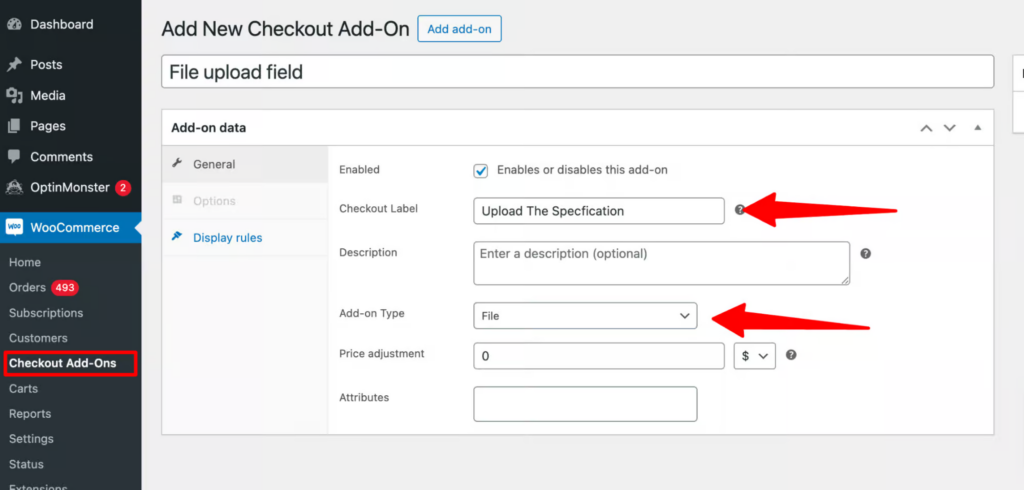 add file upload field using WooCommerce checkout field