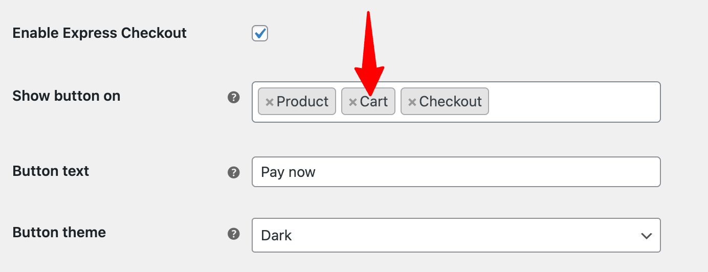 add express checkout to WooCommerce cart page